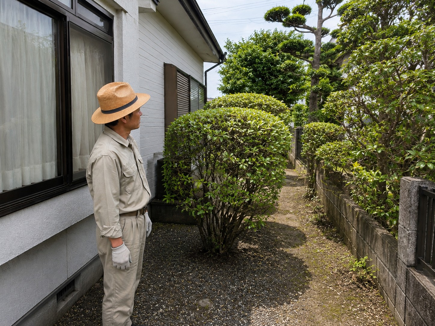 剪定後のすっきりした庭木(イメージ)