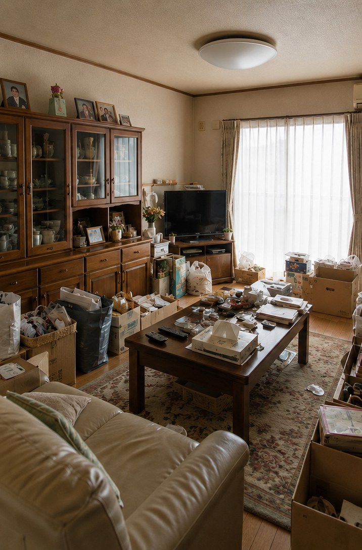 遺品整理前の居間（掲載イメージ）