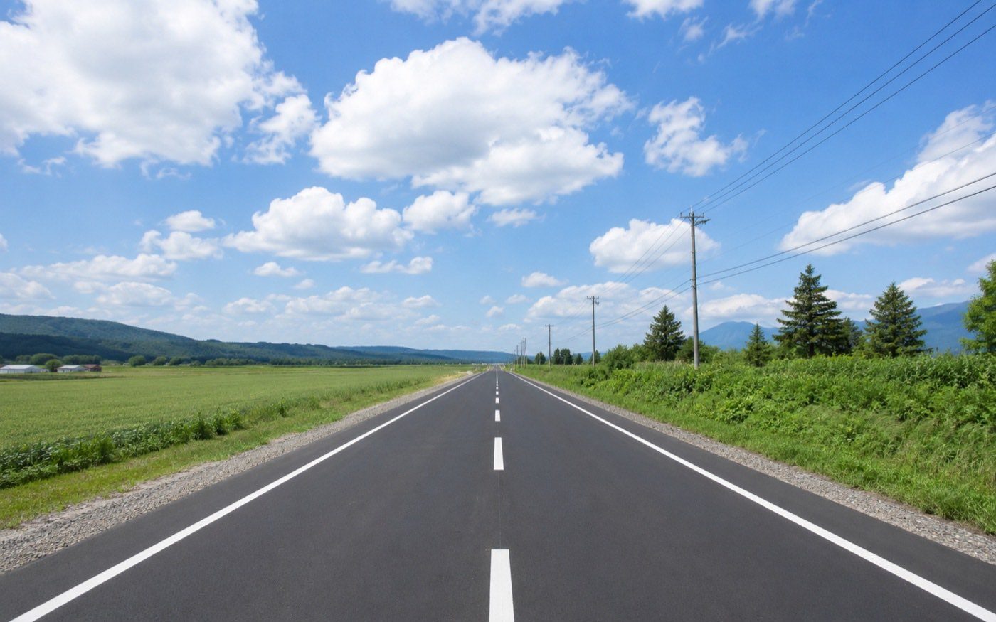 完成した舗装道路（イメージ）