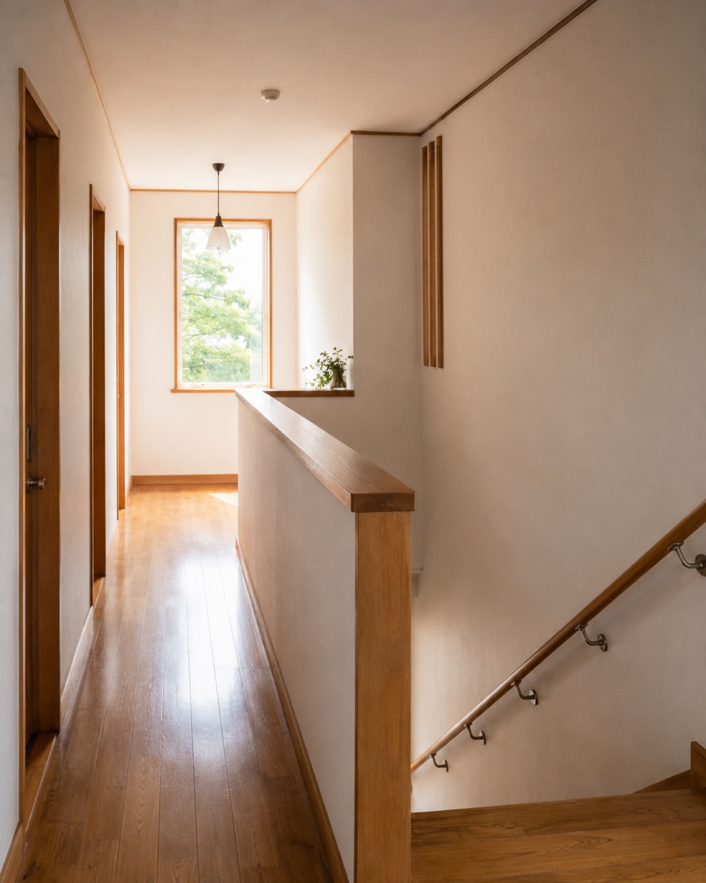 木の床が続く館内の廊下（イメージ）